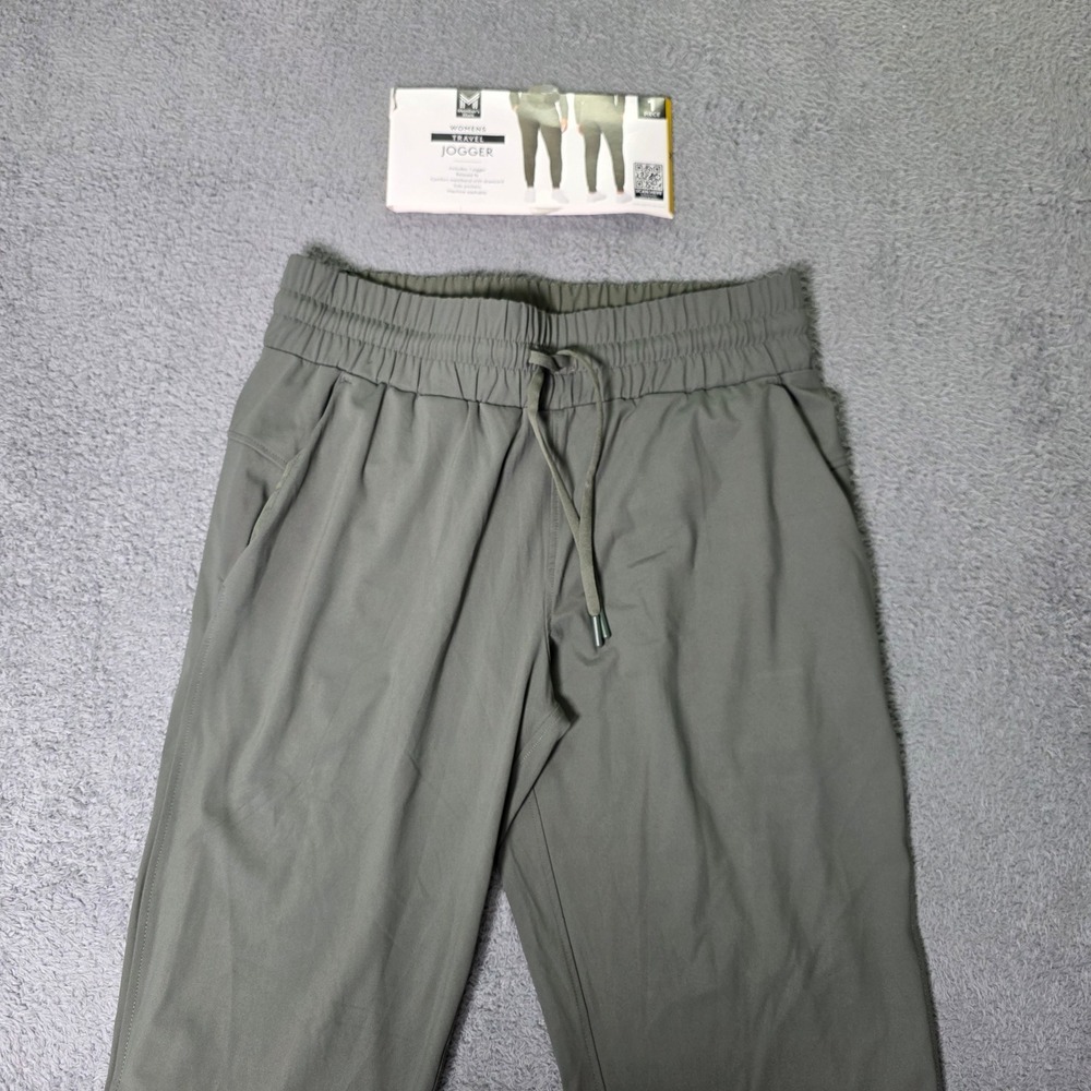Member's Mark Womens Medium Travel Jogger Green Elastic Waist Recycled Nylon